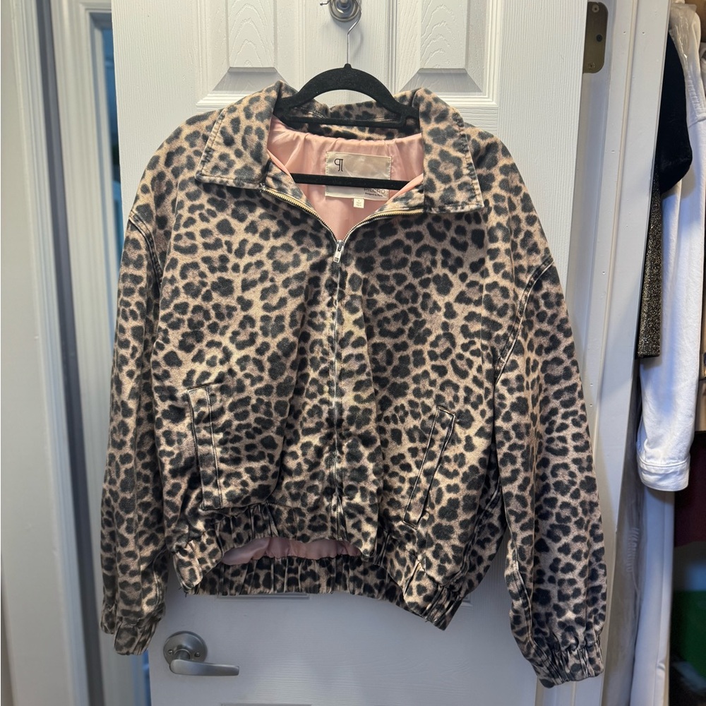 Pilcro Women’s Leopard Print Puffer Jacket